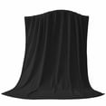 thumbnail image 6 of Black Pure Color Blanket Soft Cozy Warm Throw Blanket for Couch, Plush Fuzzy Flannel Fleece Blankets for Sofa, Aesthetics Contemporary Luxury Bed Blankets Lightweight Gifts for Women, 40"x50", 6 of 9