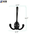 thumbnail image 2 of Alloy Black Metal Coating Hat Hook Fashionable Durable Home Storage Solution For Heavy Jackets Coats And Caps Without Bending, 2 of 2