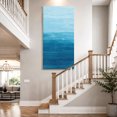 thumbnail image 4 of Canvas Wall Art, Sky Blue Ombre Framed Canvas Prints for Living Room Bedroom, Modern Abstract Art Ocean Oil Painting Oversized Gallery Wrapped Wall Decor for Home Office, Gifts, 40"x60" Ship Next Day, 4 of 9