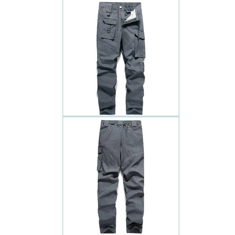 Men's Flex Ripstop Tactical Work Pants Water-Proof Stretch Cargo Pants  Relaxed Fit Lightweight Hiking Casual Slacks