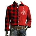 thumbnail image 5 of Lumeqa Christmas Shirts for Men Long Sleeve Button Down Dress Shirt Novelty Hawaiian Tops Ugly Xmas Holiday Party Clothes, 5 of 5