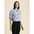 thumbnail image 3 of Moomaya Womens Oversize Viscose Tunic Top, Lantern Sleeves Summer Top, 3 of 9