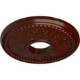 thumbnail image 3 of Ekena Millwork 13 7/8"OD x 3 3/4"ID x 1 1/4"P Tirana Ceiling Medallion (Fits Canopies up to 4 3/4"), Hand-Painted Brushed Mahogany, 3 of 6