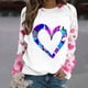 thumbnail image 4 of Xuyuer Valentine's Day Womens Fall Long Sleeve Heart Gradient Pullover Tops Girls' Fashion Loose Casual Sweatshirt For Women, 4 of 7