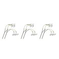 thumbnail image 4 of stanreset 1/2/3 2 Pieces Fake Flower Reusable Vivid Simulation Lifelike Dual Head Home Wedding Artificial Flowers Plant Ornament White 3PCS, 4 of 6