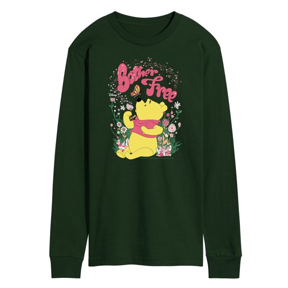 Winnie the Pooh - Sitting in a Field of Flowers - Bother Free - Men's Long Sleeve T-Shirt
