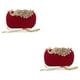 thumbnail image 3 of Monedero Qarigey Elegante Ligero Bolsos de Noche de Moda Rojo, 3 of 6