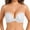 White, variant on Strapless Deep V Plunge Push Up Underwire Add 2 cups Convertible Bra with Clear Straps