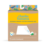 Charlie Banana Reusable and Washable Organic Cotton Changing Pad, Multi-Color CB Leaf - 1 Pack