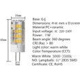 thumbnail image 3 of Bombillas LED G4, luz blanca cálida de 3000 K, base de cerámica no regulable, reemplazo de halógeno de ahorro de energía para una amplia aplicación, iluminación de paisaje de larga vida útil (paquete, 3 of 5