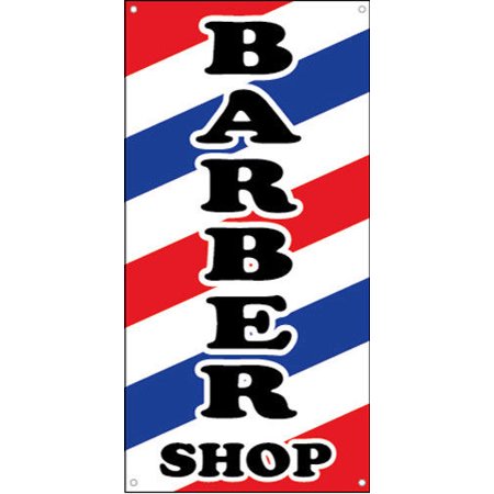 Ghp Indoor Outdoor 2 X4 Barber Shop Vertical 13 Oz Vinyl Business