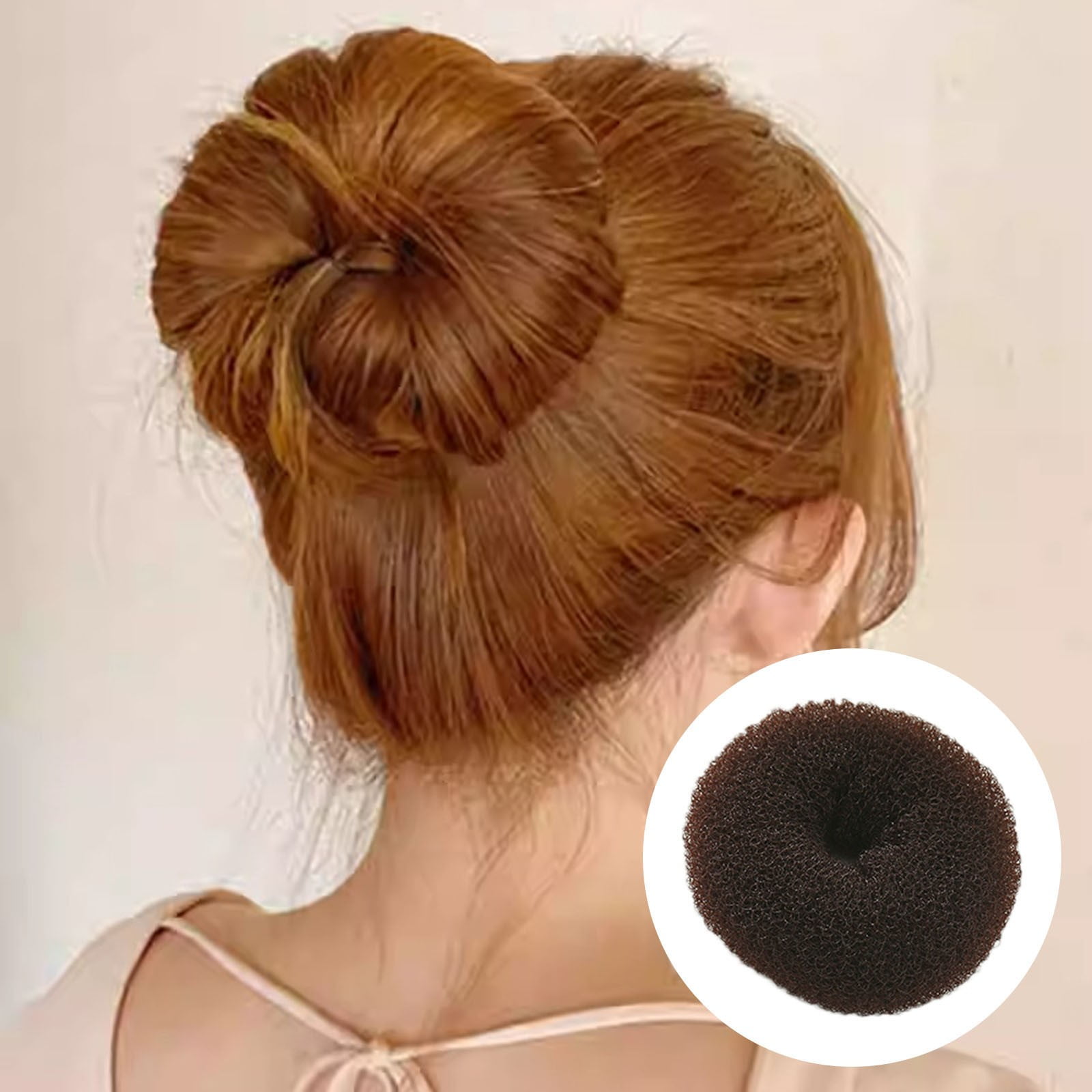 Amazon.com: CLOTHOBEAUTY 2 pieces Medium Size Hair Bun Donut Maker, Ring  Style Bun, Women Chignon Hair Donut Buns Maker,Hair Doughnut Shaper Hair  Bun maker (3.5 inches, Brown) : Beauty & Personal Care