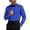 Blue, variant on Mens Dress Shirts Fashion Bow Tie Pleated Button Down Shirts Formal Performance Solid Color Mens Long Sleeve Shirt 3XL