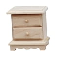 thumbnail image 2 of Mesita de noche de madera a escala 1:12, casa de DIY para muñecas, decoración de dormitorio, mesitas de noche para niñas, 2 of 9