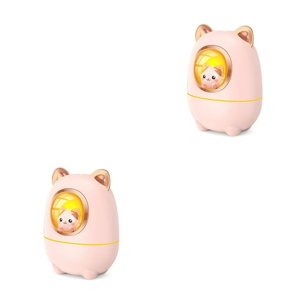 Kearding Humidificador de aire de gato de dibujos animados, difusor de Perfume de estilo bonito, rociador de niebla para habitación de Rosa 2piezas
