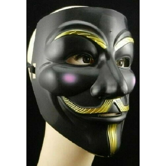 Black Hacker Mask for Themed Parties and Cosplay Accessories
