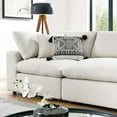 thumbnail image 4 of Modular Sofa Couch, Ivory White, Fabric, Living Kitchen Cafe Bistro Hospitality Restaurant, Modern Contemporary HB34763, 4 of 5