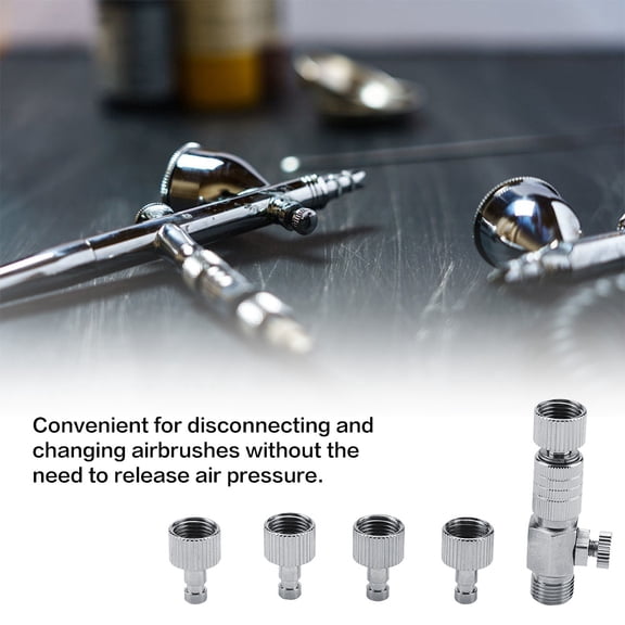 OTVIAP Disconnect Adapter Airbrush Air Horse Quick Connecter Set 1/8'' Fittings Part with 4 Fittings, Air Brush Fitting, Airbrush Air Horse