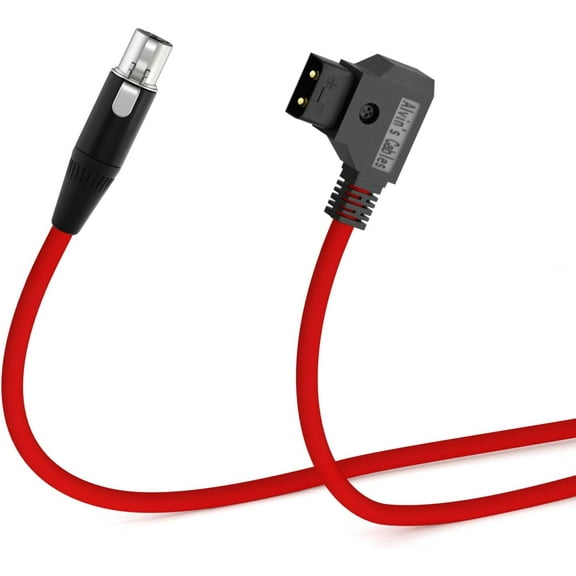 Alvin's Cables TVLogic Power Cable Mini XLR 4 Pin Female to D-Tap Ultra Soft Cable for TVLogic Field Monitor