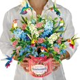 thumbnail image 1 of Tarjetas emergentes de papel Freshcut, Oasis de colibrí, ramo de flores para siempre de tamaño real de 12 pulgadas, tarjeta de felicitación emergente 3D, tarjetas de cumpleaños, tarjeta de agradecimie, 1 of 9