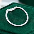 thumbnail image 4 of Empire Jewelry Excellent 1.4 Ct Oval Cut Moissanite Ring - Silver 14K White Gold Plated Ring - V Shape Diamond Rings for Women - Chevron Diamond Rings for Women - Gifts for Her, 4 of 6