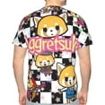 thumbnail image 2 of Mens Aggretsuko 3d Print T-Shirt Crewneck Short Sleeve Tee Shirt, 2 of 7