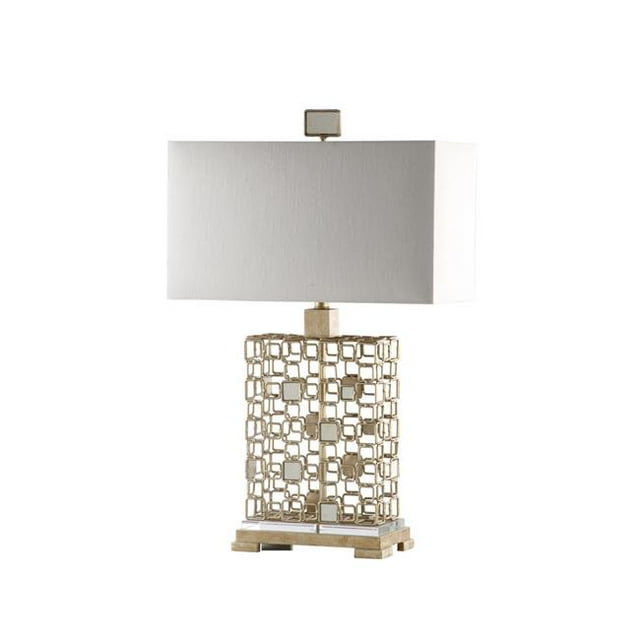 Mariana Éclairage 152039 Sardinia Lampe de Table&44; Feuille d'Argent