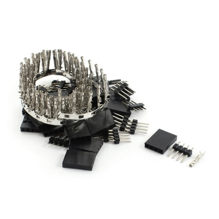 Wire Housing - Unique Bargains 20 Sets Black Plastic Jumper Wire Housing w 4-Pin Pin Terminal Connector