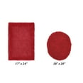 thumbnail image 2 of Better Trends 2 Piece Premium Bathroom Rug Set 100% Cotton Soft Tufted Reversible Bath Rug Water absorbent Bath Mat Ideal for Bathroom Shower and Tub Use, Edge Collection Red (18" x 20" | 17" x 24"), 2 of 2
