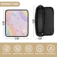 thumbnail image 4 of Hair Tool Organizer Bag with Heat Resistant Mat Removable Travel Storage Case for Hot Air Brushes Curling Irons Rainbow Stars and Cloud Pattern, 4 of 8