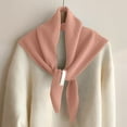 thumbnail image 2 of SUXIAN Women's Scarf Triangle Shawl Wrap Soft Warm Knitted Pink One Size, 2 of 3