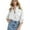 White, variant on Womens Summer Tops Casual Collar Long Sleeved Denim Shirt Solid Summer Shirts for Women White XL