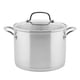thumbnail image 1 of Olla KitchenAid de acero inoxidable cepillado de 8 litros con tapa, 1 of 9