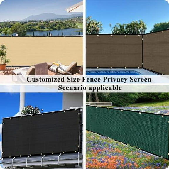 4' x 58' Dark Grey Privacy Fence Screen 90% Dlockage Heavy Duty Fencing Cover with Grommets Mesh Shade Net for Outdoor Wall Yard Backyard Patio Porch Pool (We Make Custom Size)