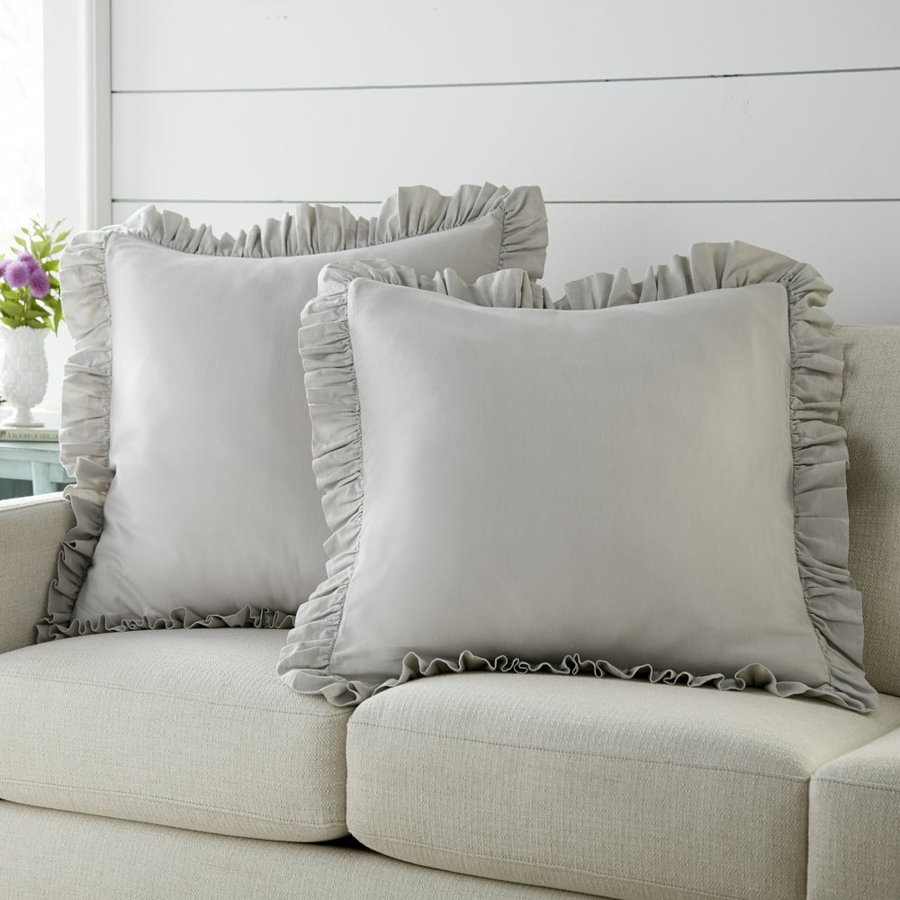 Stone Cottage Asher Grey European Sham Pair