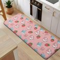 thumbnail image 5 of Pink Cow Milk Strawberry Pattern Kitchen Rug Mat,Kitchen Runner Rugs Non Skid Washable,Decorative Kitchen Floor Mats for Kitchen,Sink,Laundry,17"x47.2", 5 of 7