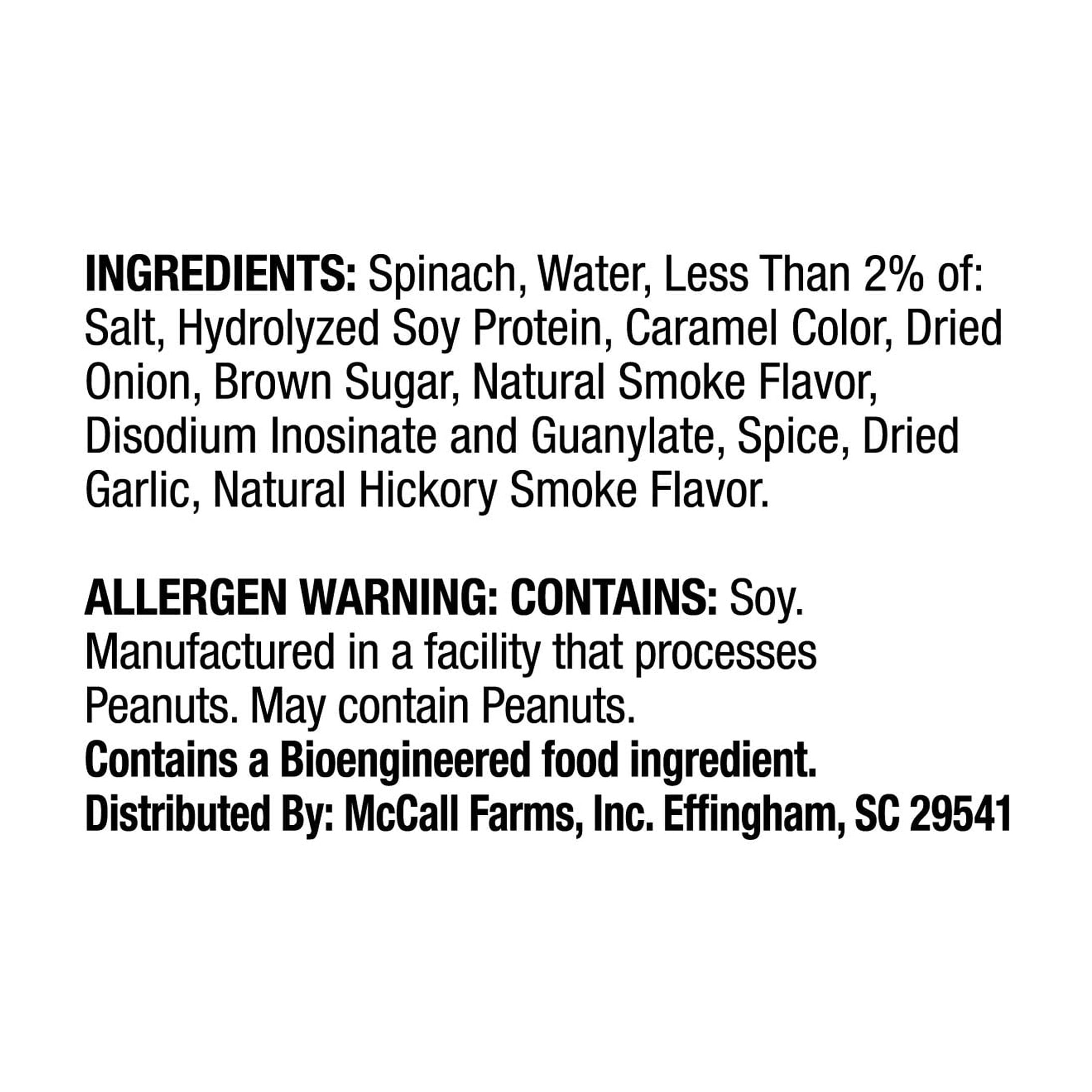 (5 pack) Glory Foods Seasoned Southern Style Spinach, Canned Vegetables, 27 oz