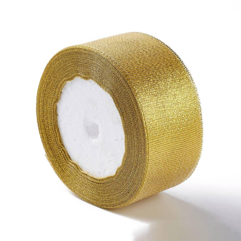 5Set Glitter Metallic Ribbon Sparkle Ribbon Suitable for Decoration Rectangle Mixed Color 1/4 inch~1-5/8 inch(6.5~41mm) 21.87~27.34 yards(20~25m)/roll 4 rolls/set