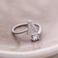 thumbnail image 2 of Adjustable Copper Letter Rings with Sterling Silver and Gem Inlay - European and American Style Women's Jewelry - A to Z Initial Rings, 2 of 6