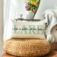 thumbnail image 5 of Summer Lake Throw Pillow Cover, 12 x 20 Inch Life is Better at The Lake Cushion Case Decoration for Sofa Couch, 5 of 6