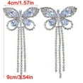 thumbnail image 3 of Fashionable Rhinestones Tassels Butterfly Pasties Nipple Covers for Women Reusable Crystal Chest Chain Breast Stickers, 3 of 8