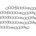 thumbnail image 1 of Cadena curva de 10 m, cadena de eslabones retorcidos DIY elegante personalizada a prueba de herrumbre para pulsera, collar, fabricación de joyas, plata, 1 of 12