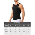 thumbnail image 7 of 2 Pack Men's Compression Shirt Slimming Body Shaper Vest Breathable Workout Tank Top Undershirts, 7 of 7