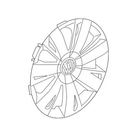 Genuine OE Volkswagen Wheel Cover - 5C0-601-147-A-QLV
