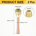 thumbnail image 2 of 2Pcs Brass Pipe Fittings, 3/8"SAE x 3/8" OD Flare Adapter with Copper Tube, 2 of 7