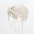 thumbnail image 4 of Unique Bargains 1 Pc Fashion Headband Popcorn Stitch Bow Pattern Beige, 4 of 5