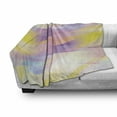thumbnail image 3 of Modern Soft Flannel Fleece Throw Blanket, Gradient Color Tone with Shady Effect Digital Contemporary Image, Cozy Plush for Indoor and Outdoor Use, 70" x 90", Yellow Purple Peach, by Ambesonne, 3 of 6