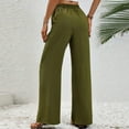 thumbnail image 7 of ZZwxWA Wide Leg Pants for Women Business Casual Work Pants Womens Drawstring Loose Flowy Beach Palazzo Pants Summer High Waisted Lounge Trouser, 7 of 7