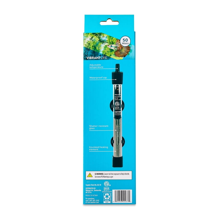 Tetra 26℃ Set Heater 50W SHJ-50 ×8本セット!! Vibrant Life 50 W Aquarium Heater - Walmart.com