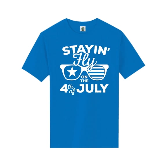 Staying Fly On The 4th Of July Short Sleeve Neon Tee